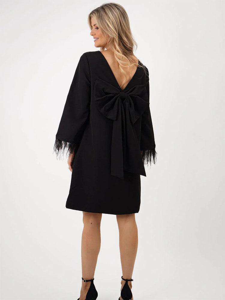 Kate &amp; Pippa Dakota Mini Shift Dress In Black