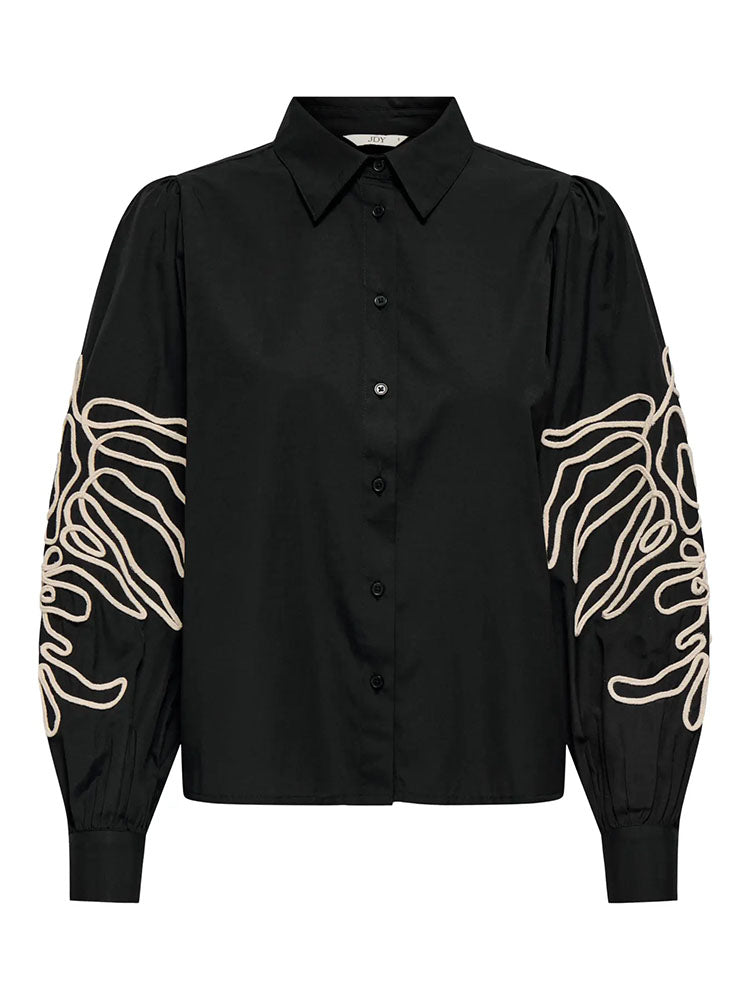 Jdyarielle Embroidery Shirt-Black/Cream