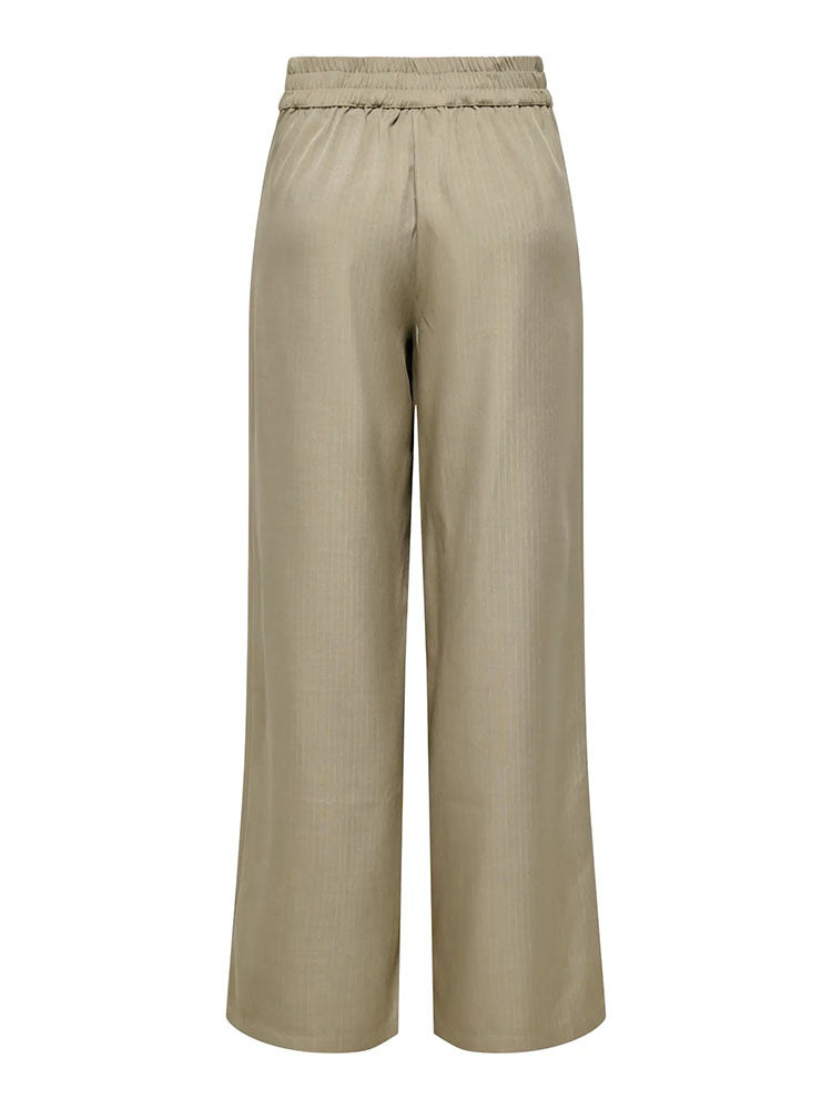 Jdydora High Waist Wide Leg Trousers-Beige/White Pinstripe