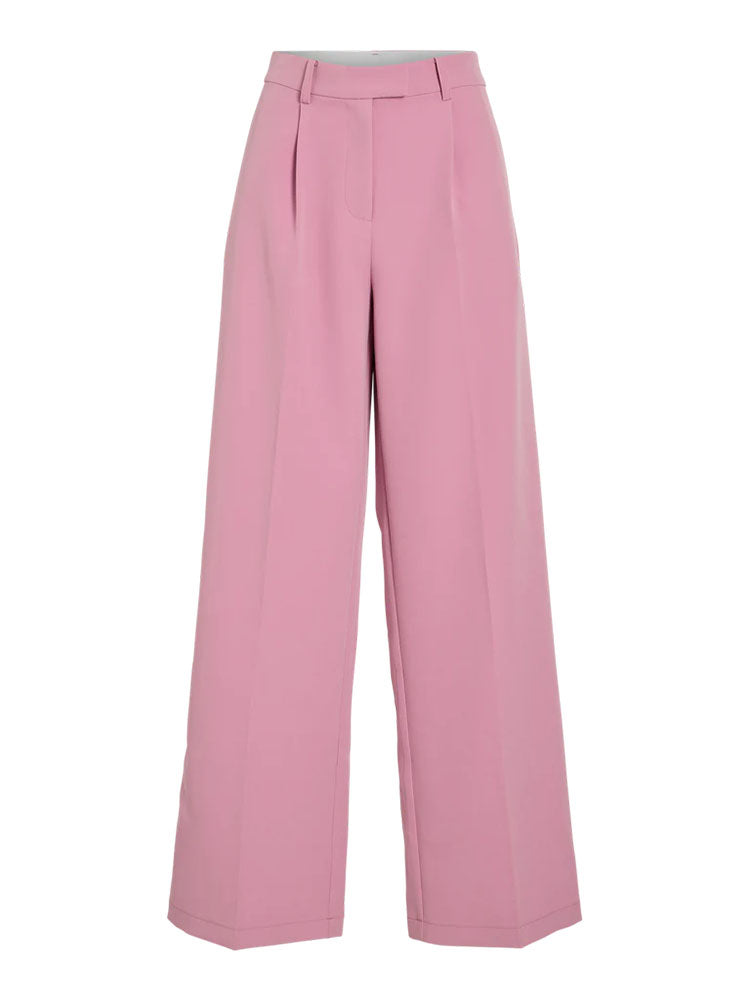 Viiris High Waist Tailored Trousers-Sea Pink