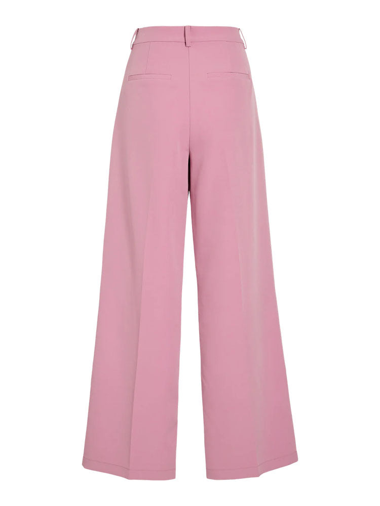 Viiris High Waist Tailored Trousers-Sea Pink