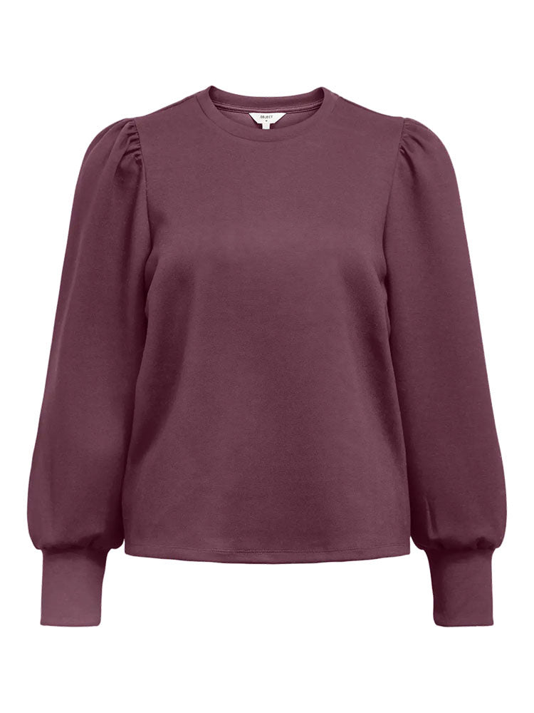 Objandrea Frill Sleeve Sweater-Mauve