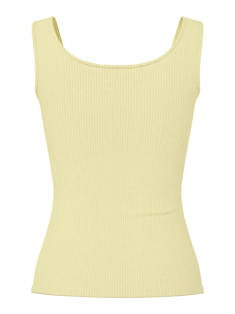Pckitte Tank Top-Pale Yellow