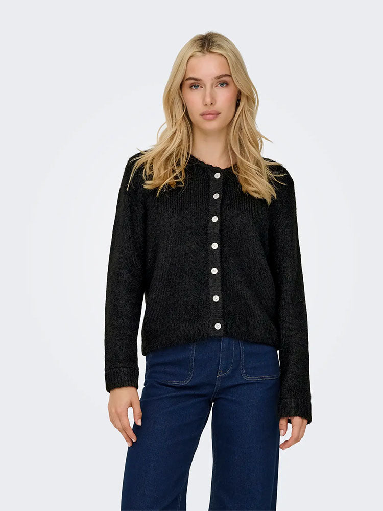 Onlmaggie Button Cardigan-Black