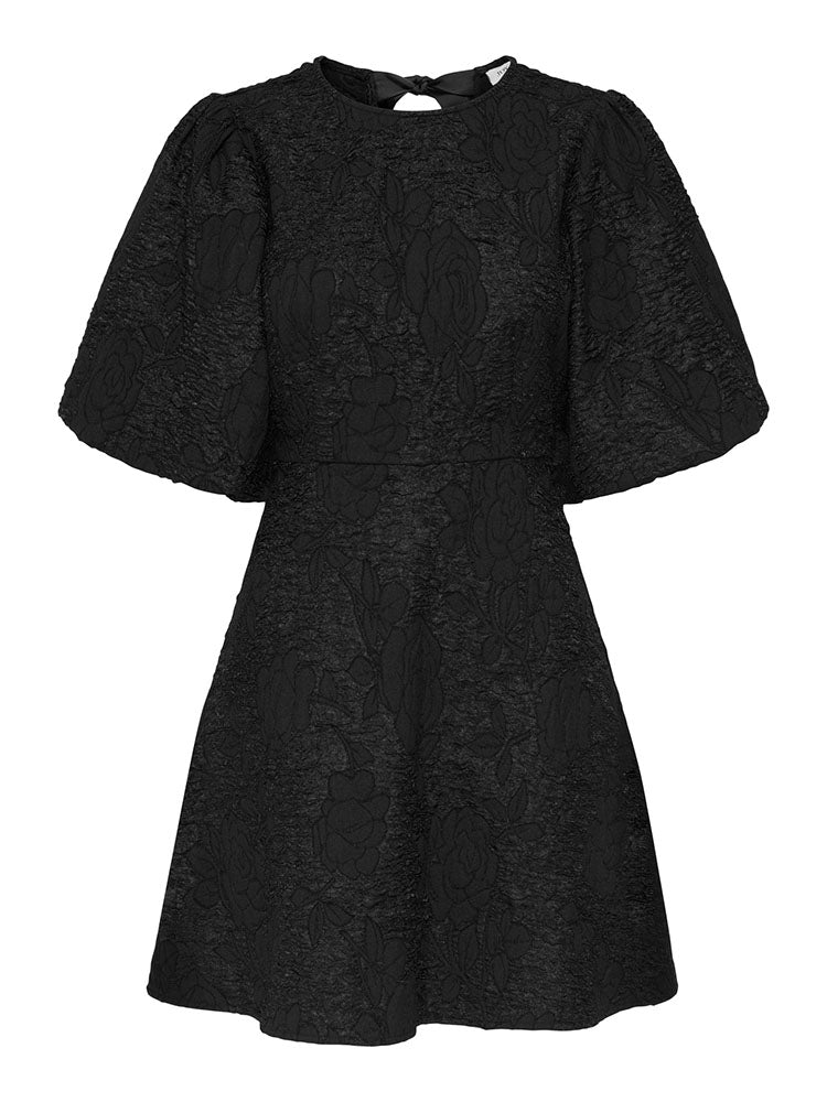 Jdydora Midi Bow Dress-Black