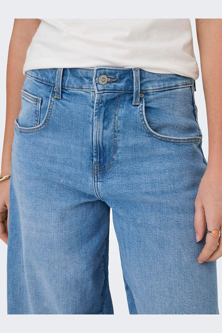 Onltamy High Waist Barrel Jeans-Light Blue Denim