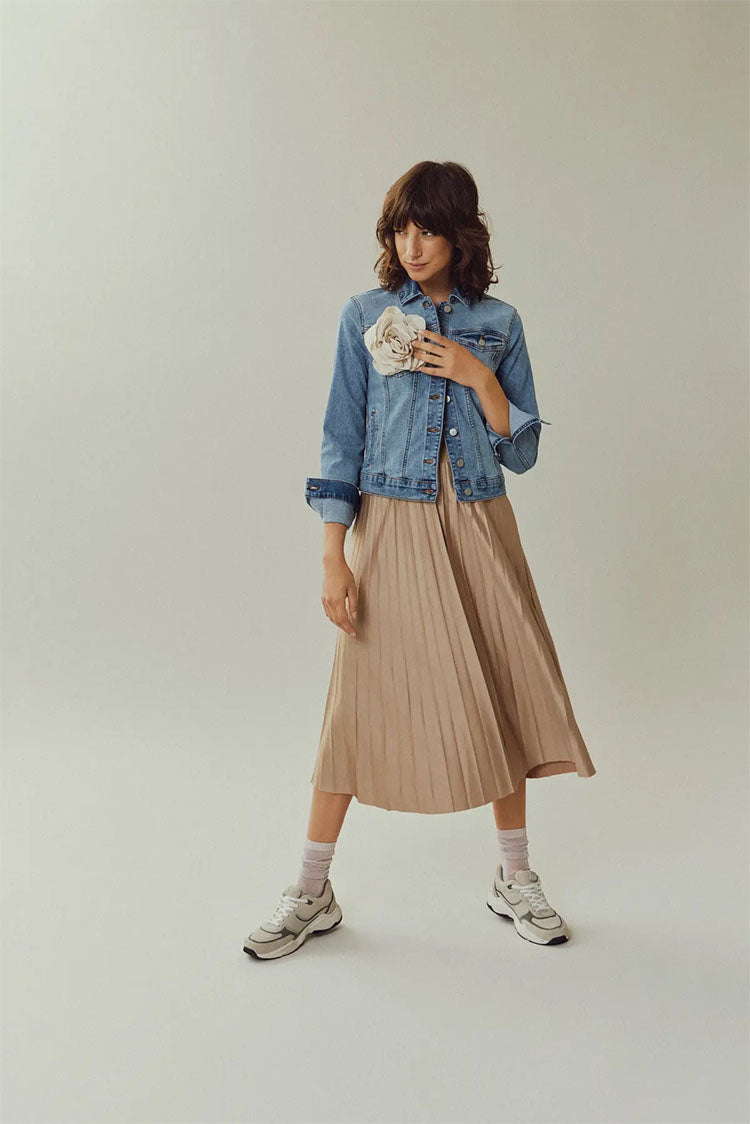 Vinitban Midi Skirt-Sandshell