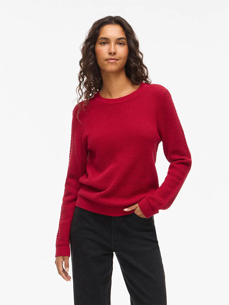 Vidalo Knit Sweater-Jester Red