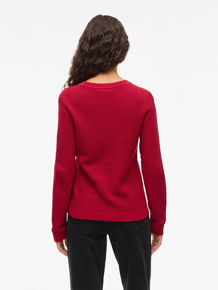 Vidalo Knit Sweater-Jester Red