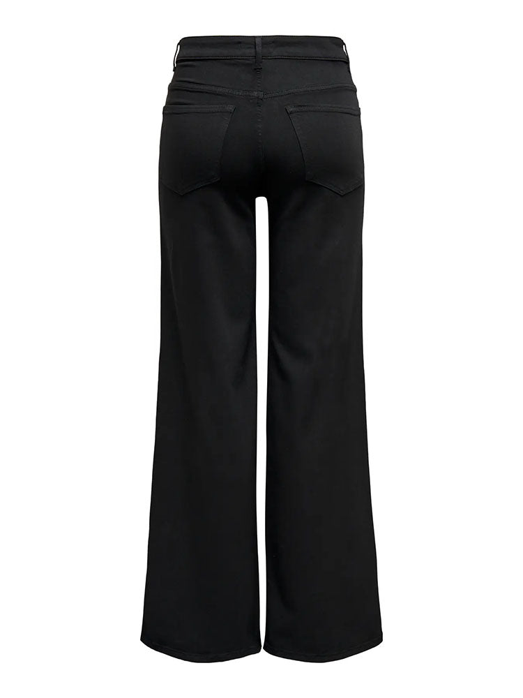 Onlmadison Blush High Waist Wide Leg Jeans-Forever Black