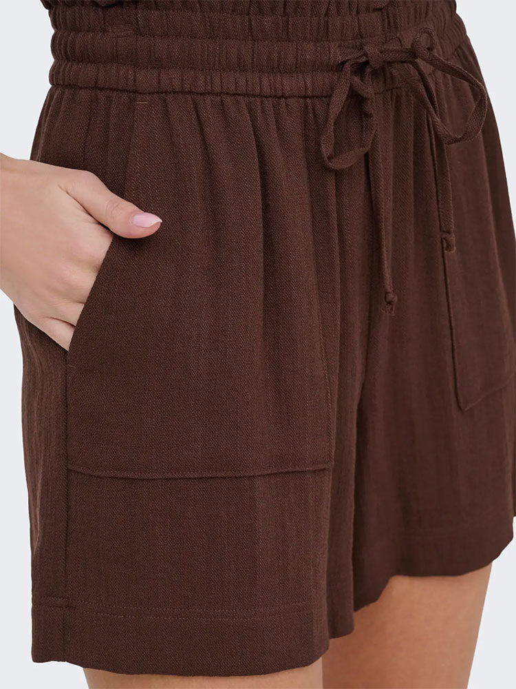 Jdymille Mid Waist Shorts-Chicory Coffee