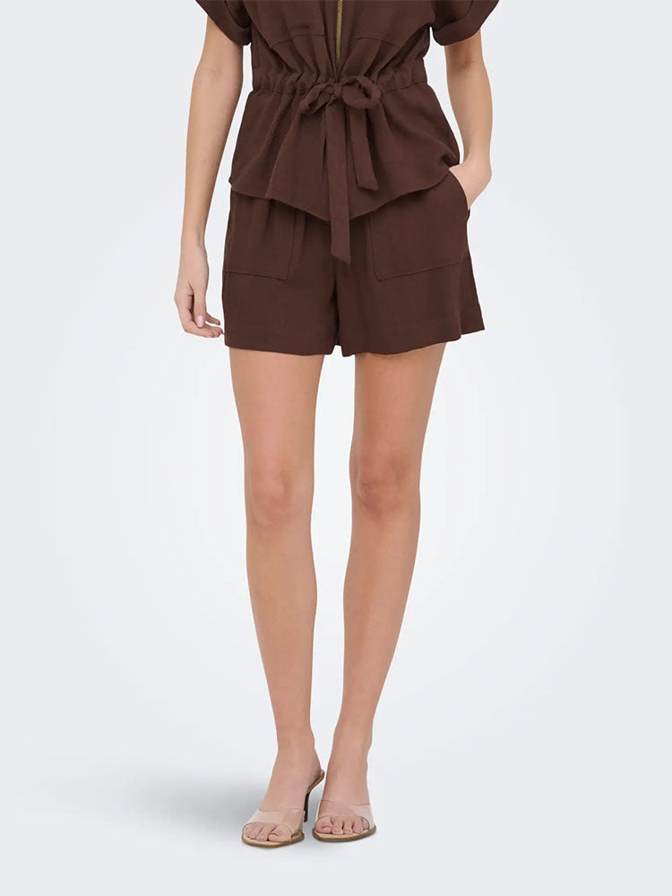 Jdymille Mid Waist Shorts-Chicory Coffee
