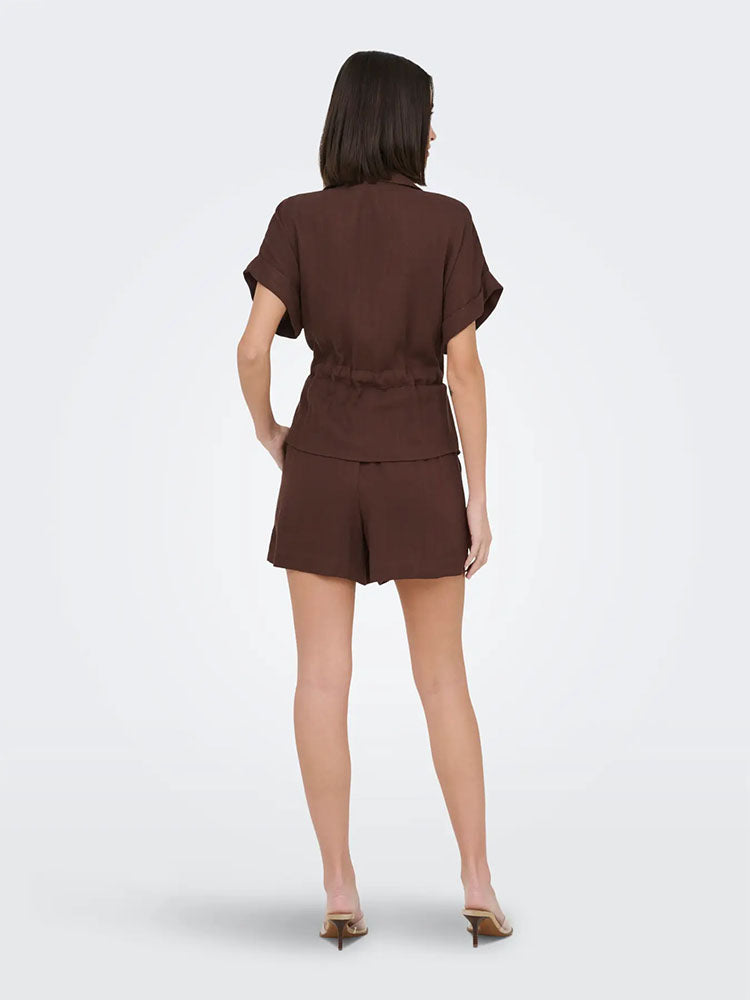 Jdymille Mid Waist Shorts-Chicory Coffee