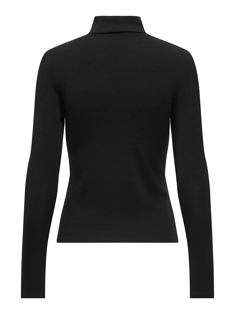 Onlglamour Knit Polo Neck-Black
